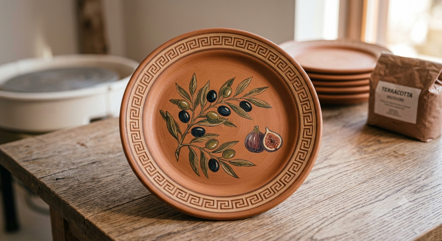 Piatto in terracotta: Mediterraneo
